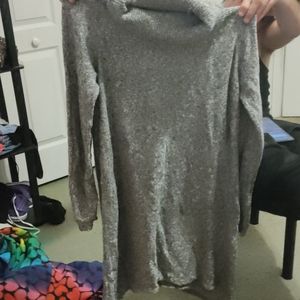 Turtle neck long dress